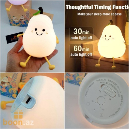 Милый силиконовый ночник "Груша"